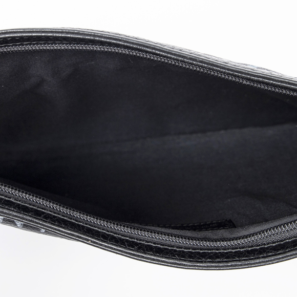 Balenciaga Graffiti Zip Clutch   in Black Graffiti Print Distressed Leather - Picture 2 of 3